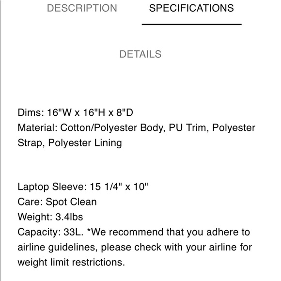 BEIS Cream and Tan Travel Bag - Picture 4 of 9